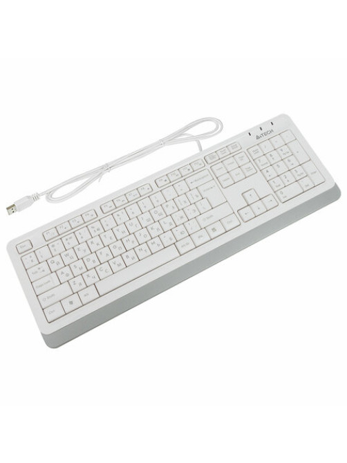 Клавиатура проводная A4TECH Fstyler FK10, USB, 104 кнопки, белая, 1147536