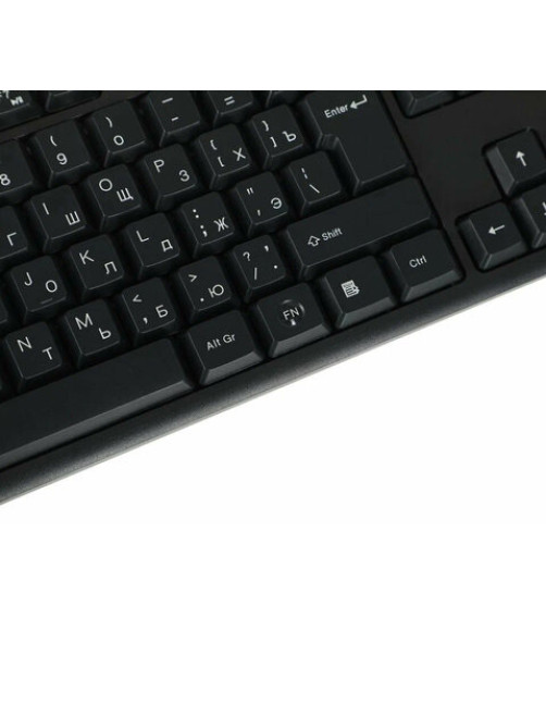 Клавиатура проводная A4TECH KK-3, USB, 104 кнопки, черная, 1530244