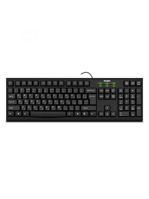 Клавиатура проводная SVEN KB-S300, USB, 104 клавиши, чёрная, SV-015756