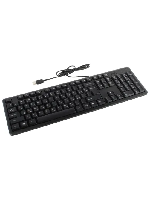 Клавиатура проводная A4TECH KK-3, USB, 104 кнопки, черная, 1530244