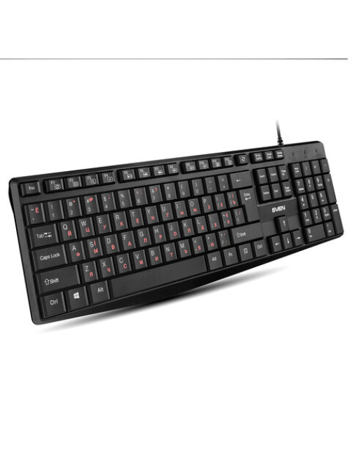 Клавиатура проводная SVEN KB-S305, USB, 105 кнопок, черная, SV-018801