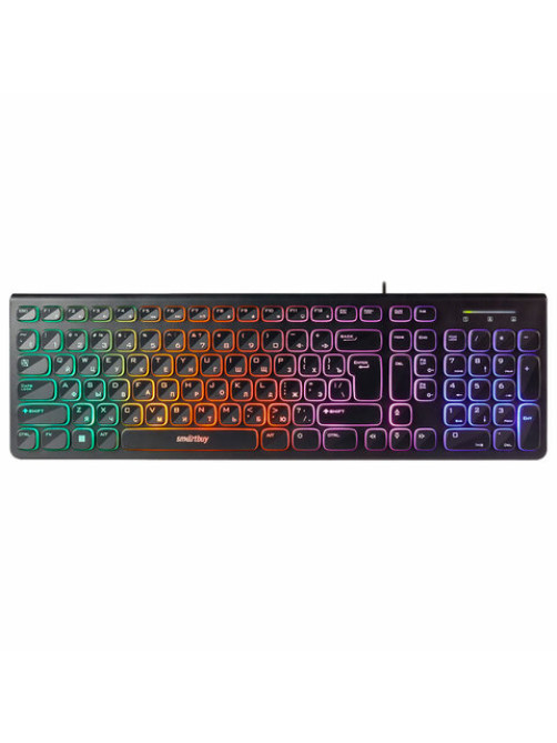 Клавиатура проводная с подсветкой SMARTBUY ONE 250, USB, 104 клавиши, черная, SBK-250U-K
