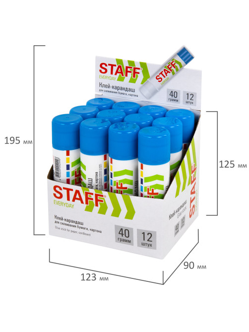 Клей-карандаш STAFF EVERYDAY, 40 г, 228665