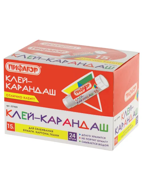 Клей-карандаш ПИФАГОР, 15 г, 227609