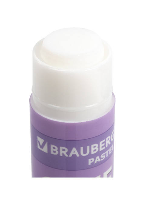 Клей-карандаш в пастельном корпусе BRAUBERG PASTEL, 15 г, PVP-основа, ассорти, 271249