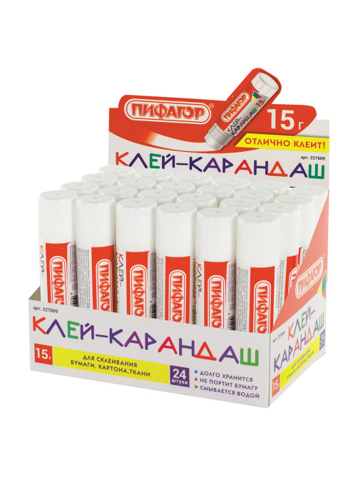 Клей-карандаш ПИФАГОР, 15 г, 227609