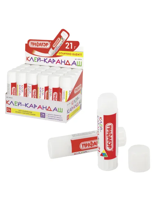 Клей-карандаш ПИФАГОР, 21 г, 227610