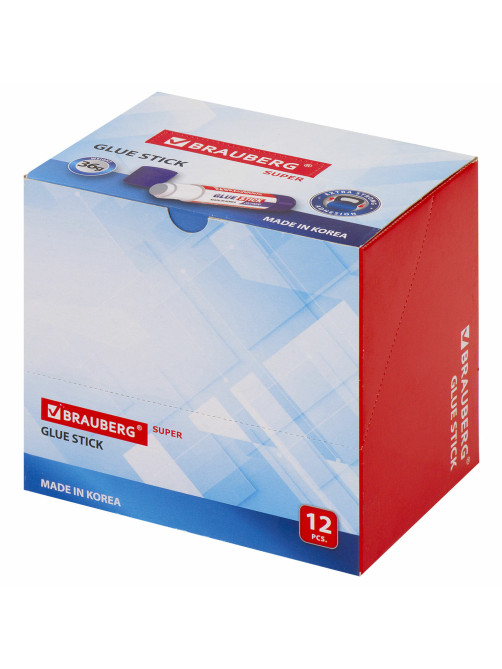 Клей-карандаш BRAUBERG SUPER, 36 г, ЮЖНАЯ КОРЕЯ, 229543
