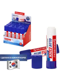 Клей-карандаш BRAUBERG SUPER, 15 г, ЮЖНАЯ КОРЕЯ, 229541