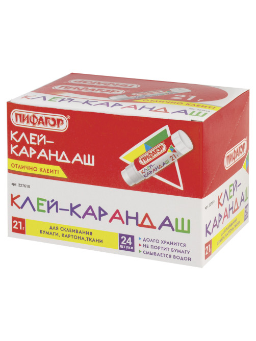 Клей-карандаш ПИФАГОР, 21 г, 227610