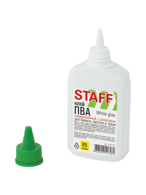 Клей ПВА STAFF EVERYDAY, 85 г, с дозатором, 225175
