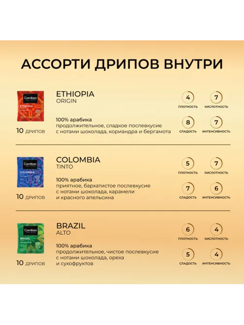 Кофе в дрип-пакетах COFFESSO 