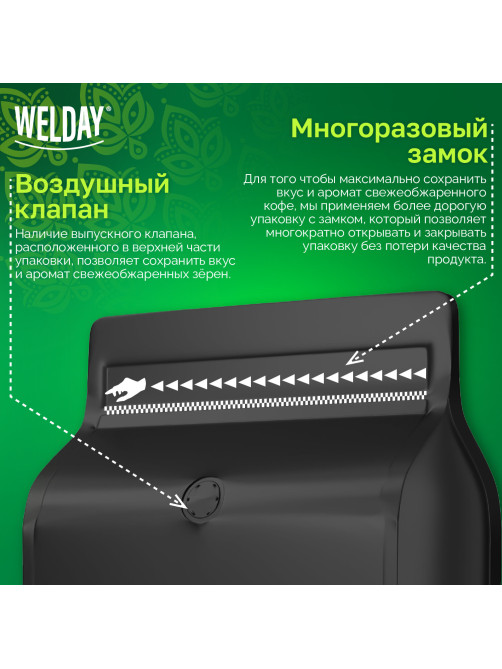 Кофе в зернах WELDAY (ВЭЛДЭЙ) 