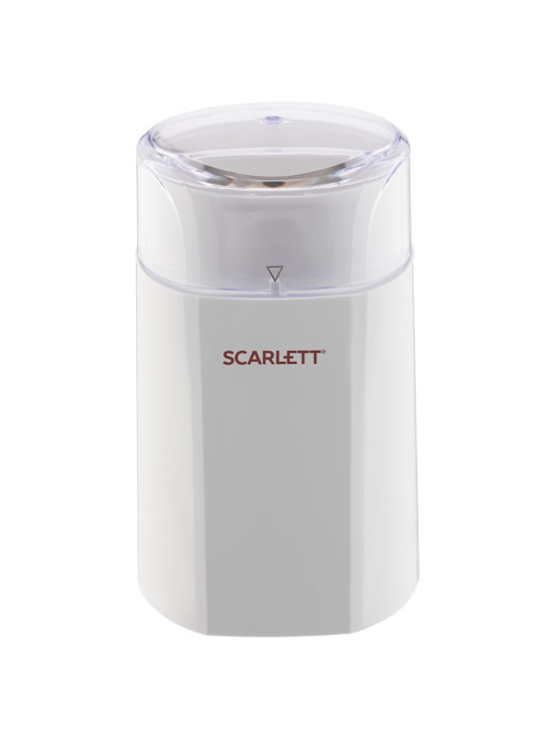 Кофемолка SCARLETT SC-CG44506, 160 Вт, объем 60 г, пластик, ножи из нержавеющей стали, белая с рисунком