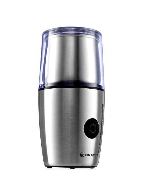 Кофемолка с капучинатором BRAYER BR1185, 200 Вт, вместимость 100 г, сталь
