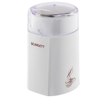Кофемолка SCARLETT SC-CG44506, 160 Вт, объем 60 г, пластик, ножи из нержавеющей стали, белая с рисунком