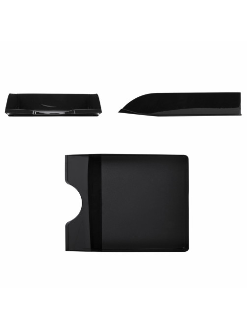 Лоток горизонтальный для бумаг BRAUBERG ORIGINAL, 315х250х60 мм, черный, 238104