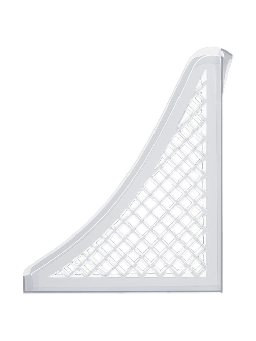 Лоток вертикальный для бумаг BRAUBERG ECO, 240х80х290 мм, сетчатый, прозрачный, 239016