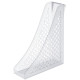 Лоток вертикальный для бумаг BRAUBERG ECO, 240х80х290 мм, сетчатый, прозрачный, 239016