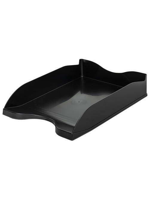 Лоток горизонтальный для бумаг BRAUBERG STYLE, 345х255х65 мм, черный, 238105