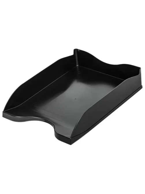 Лоток горизонтальный для бумаг BRAUBERG STYLE, 345х255х65 мм, черный, 238105
