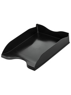 Лоток горизонтальный для бумаг BRAUBERG STYLE, 345х255х65 мм, черный, 238105