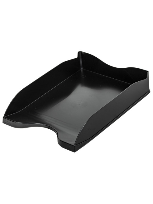 Лоток горизонтальный для бумаг BRAUBERG STYLE, 345х255х65 мм, черный, 238105