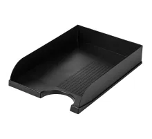 Лоток горизонтальный для бумаг BRAUBERG Standard, 350х253х65 мм, черный, 237947