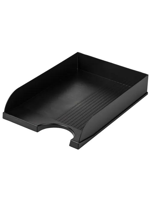 Лоток горизонтальный для бумаг BRAUBERG Standard, 350х253х65 мм, черный, 237947