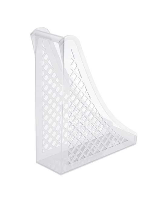Лоток вертикальный для бумаг BRAUBERG ECO, 240х80х290 мм, сетчатый, прозрачный, 239016
