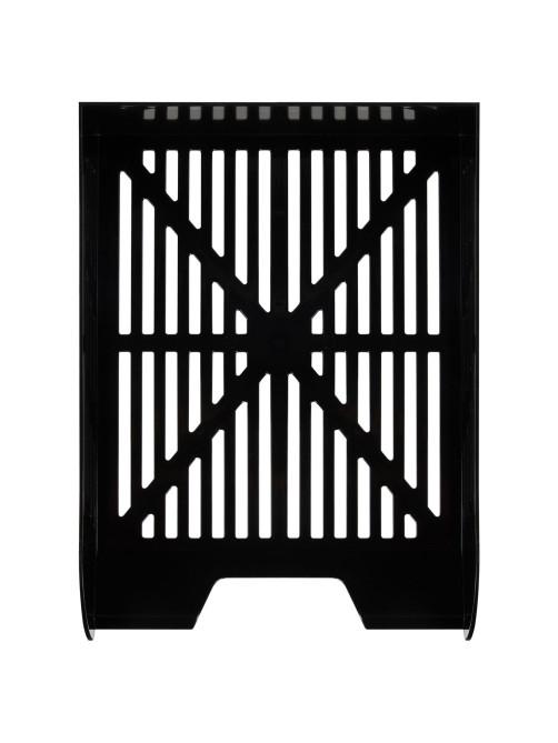 Лоток горизонтальный для бумаг BRAUBERG ECO, 330х245х65 мм, сетчатый, черный, 239011