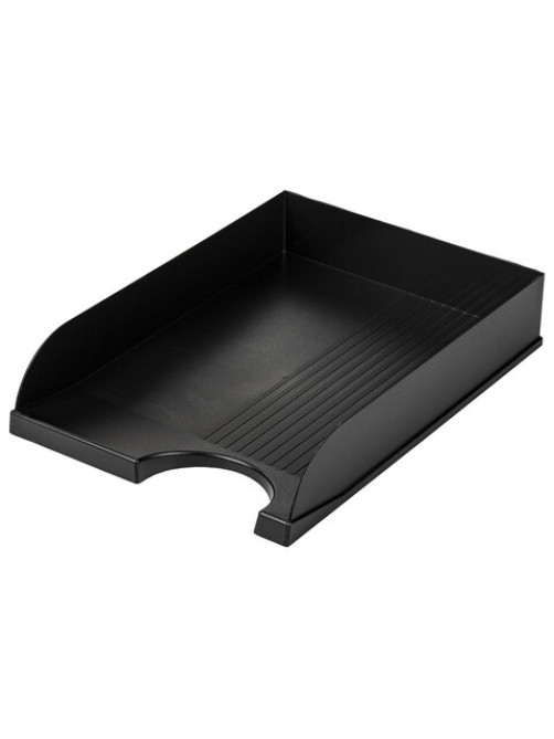 Лоток горизонтальный для бумаг BRAUBERG Standard, 350х253х65 мм, черный, 237947