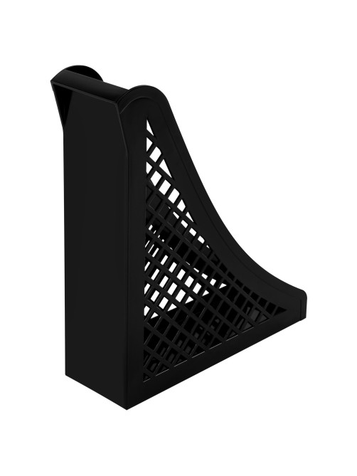 Лоток вертикальный для бумаг BRAUBERG ECO, 240х80х290 мм, сетчатый, черный, 239014