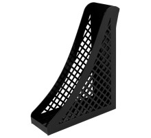 Лоток вертикальный для бумаг BRAUBERG ECO, 240х80х290 мм, сетчатый, черный, 239014