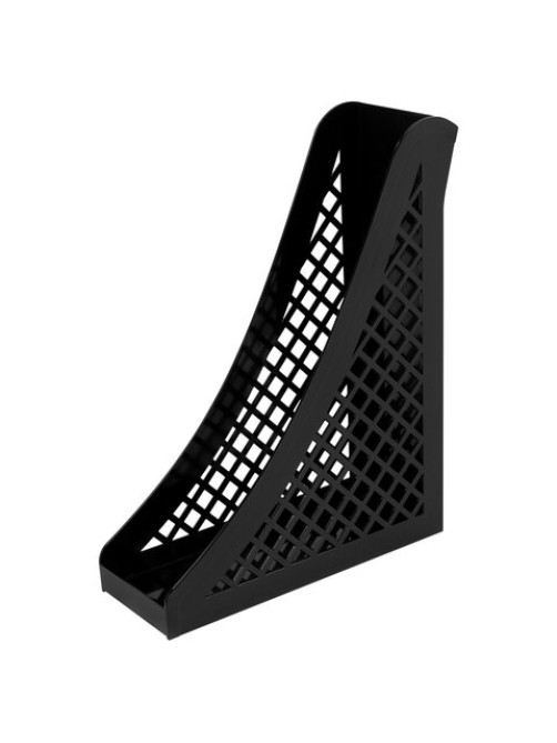 Лоток вертикальный для бумаг BRAUBERG ECO, 240х80х290 мм, сетчатый, черный, 239014