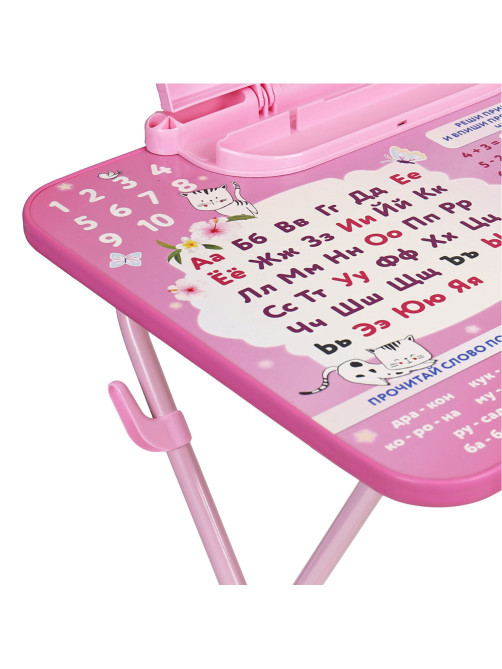 Комплект детской мебели розовый ПРИНЦЕССА: стол + стул, пенал, BRAUBERG NIKA KIDS, 532635