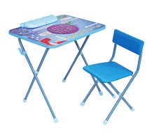 Комплект детской мебели голубой КОСМОС: стол + стул, пенал, BRAUBERG NIKA KIDS, 532634