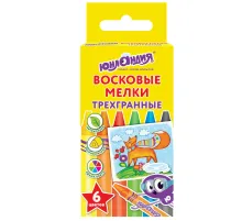 Восковые мелки трехгранные ЮНЛАНДИЯ 