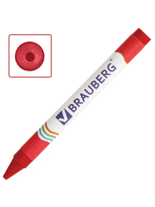 Восковые мелки BRAUBERG, НАБОР 6 цветов, 222961
