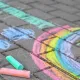 Мел для рисования на асфальте 10 штук, 5 цветов, цветной круглый, BRAUBERG KIDS, картонная упаковка, 272771