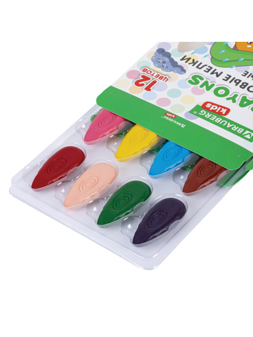 Восковые мелки фигурные BRAUBERG KIDS 