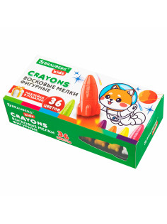 Восковые мелки фигурные BRAUBERG KIDS 