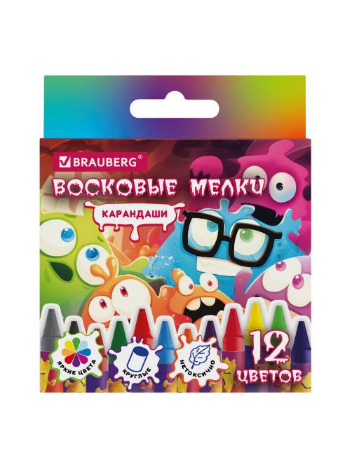 Восковые мелки BRAUBERG 