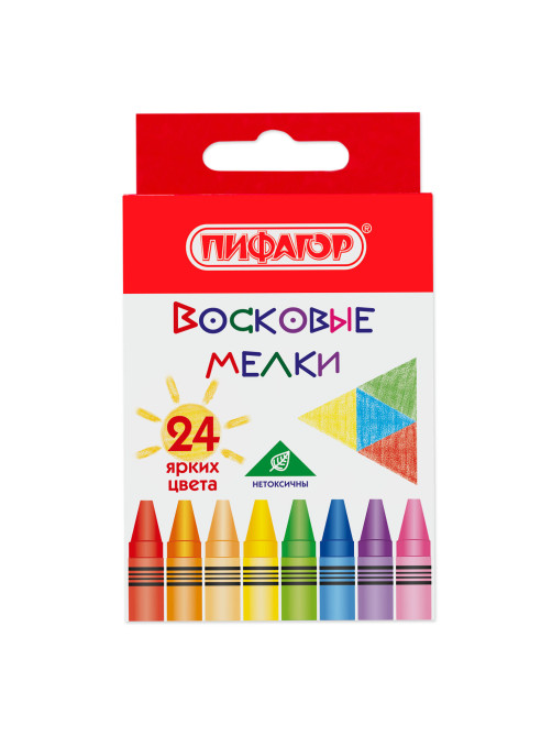 Восковые мелки ПИФАГОР 