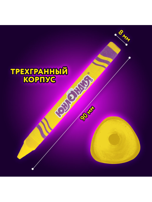 Восковые мелки трехгранные ЮНЛАНДИЯ 