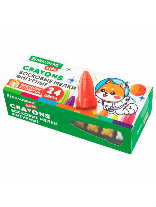 Восковые мелки фигурные BRAUBERG KIDS 