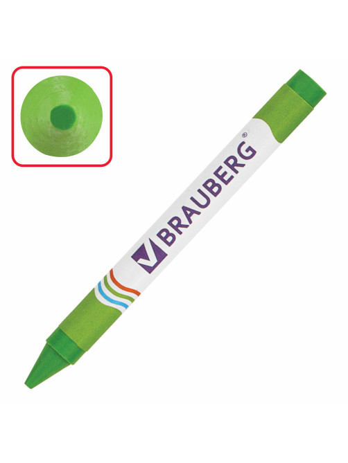 Восковые мелки BRAUBERG, НАБОР 12 цветов, 222962