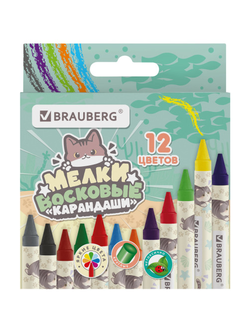 Восковые мелки BRAUBERG 