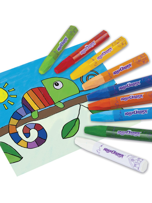 Восковые мелки утолщенные на масляной основе ЮНЛАНДИЯ 
