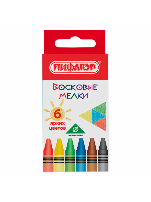 Восковые мелки ПИФАГОР 